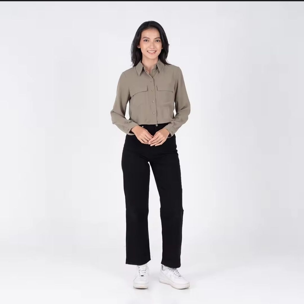 Benhill Kemeja Krop Top Original