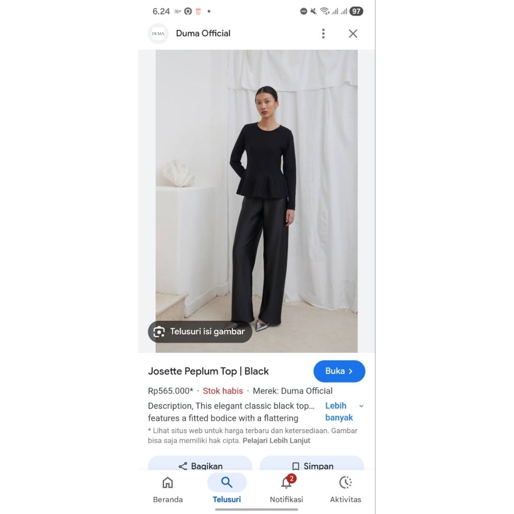 Duma Josette Peplum top