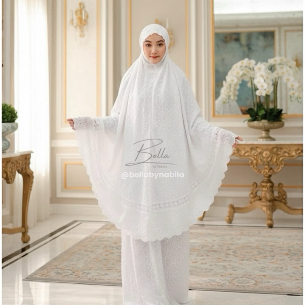 Bella - Mukena Dewasa Katun Paris Bentol | Mukena Dewasa Katun Timbul