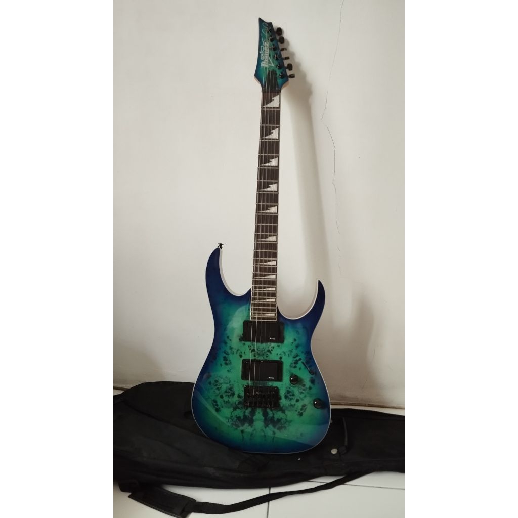 gitar bekas Ibanez GRGR221PA-AQB Aqua Burst Electric Guitar Original