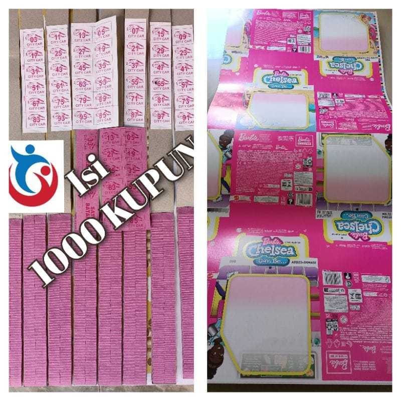 mainan anak cabutan jadul kosongan isi 1000 kupon mainan anakkupon cabut