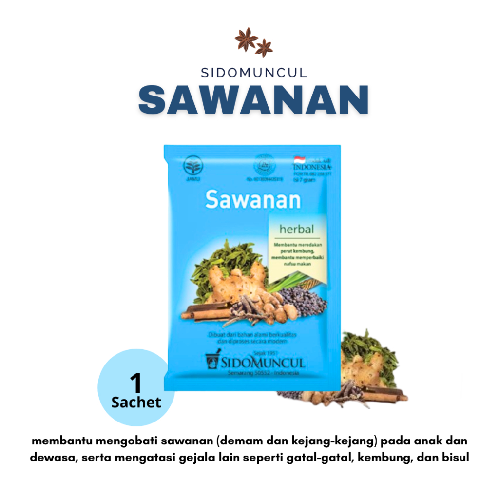 Jamu Sawanan Sidomuncul Sido Muncul 1 Sachet Merica Bolong Kulit Pulasari Biji Pala Temulawak Obat H