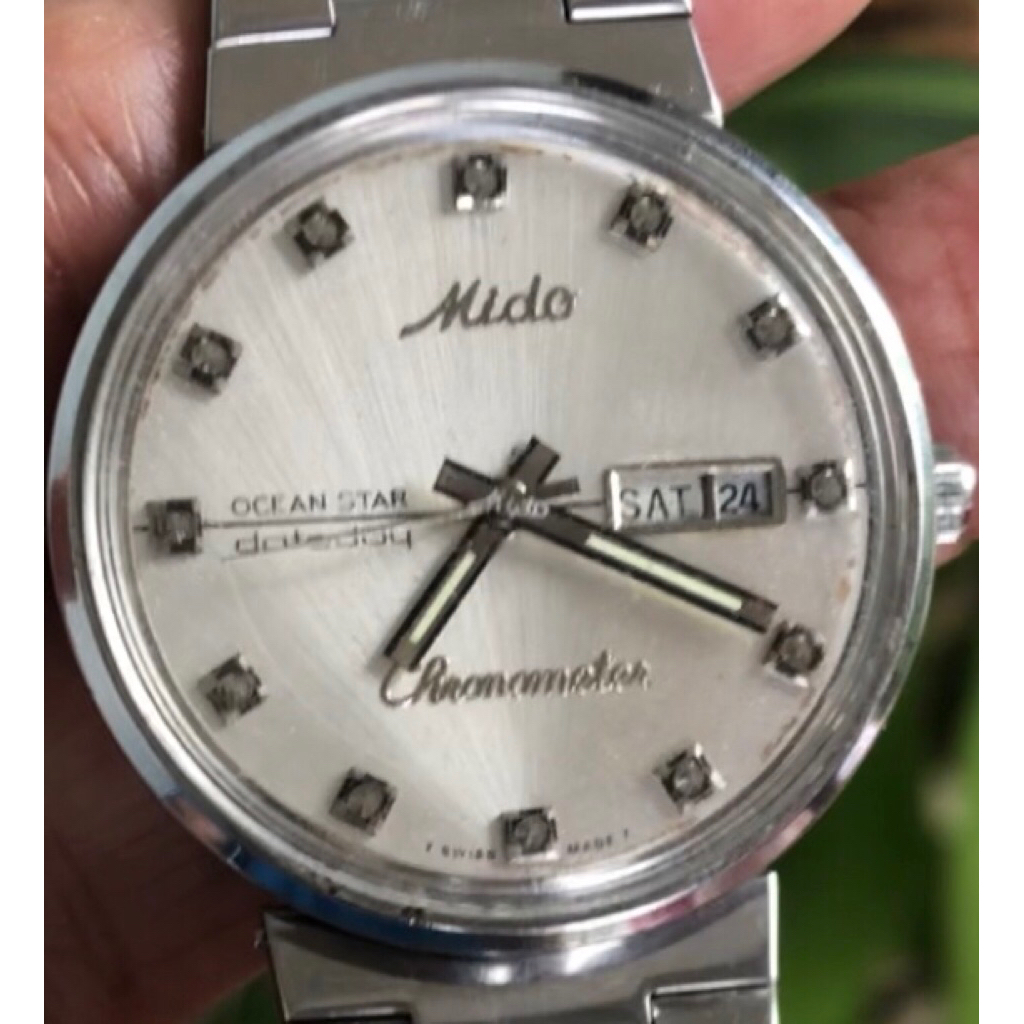 Jam Tangan Vintage Mido Ocean Star Chronometer Automatic, Day-Date Ref. 8439 Original
