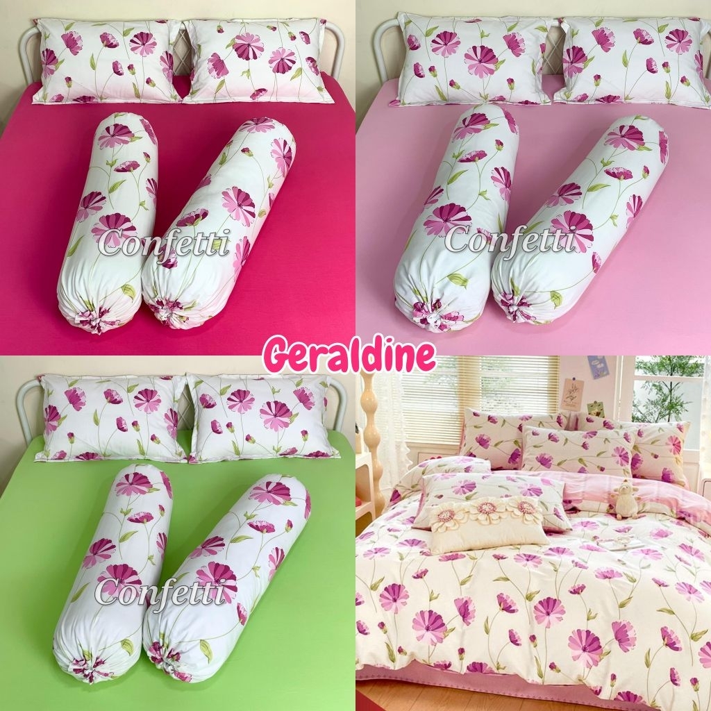 Sprei Kaos Confetti ( GERALDINE ) Sprei Anti Kusut / Sprei Anti Geser / Full Karet Keliling