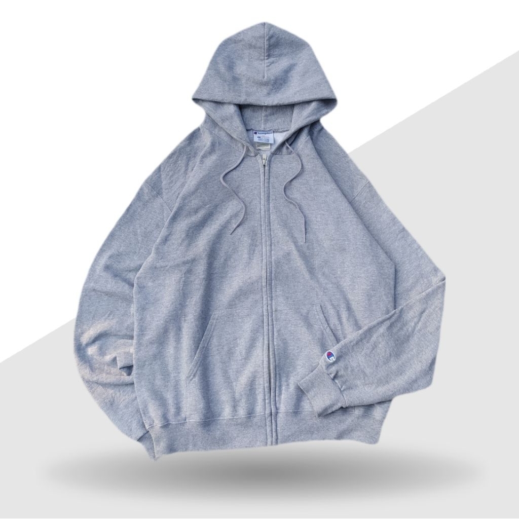 ZIPER HOODIE CHAMPION ORIGINAL / ZH CHAMPION GREY / ZIP HOODIE CHAMPION ABU