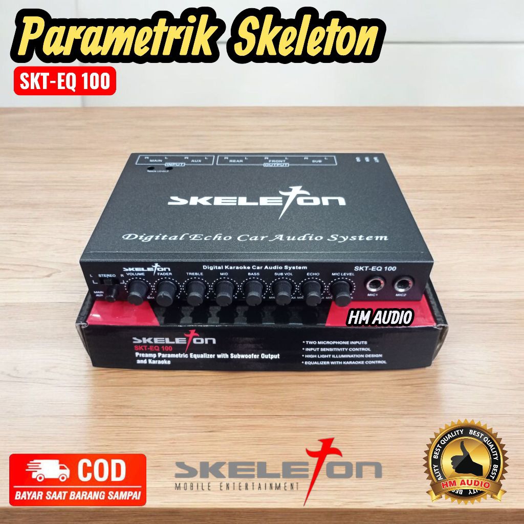 Parametrik equaliser skeleton eq 100 buat mobil,rumahan,miniatur
