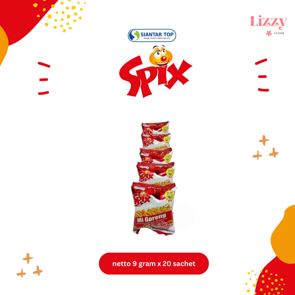 Spix Mie Goreng Jadul Siantar Top 9gram x 20 sachet
