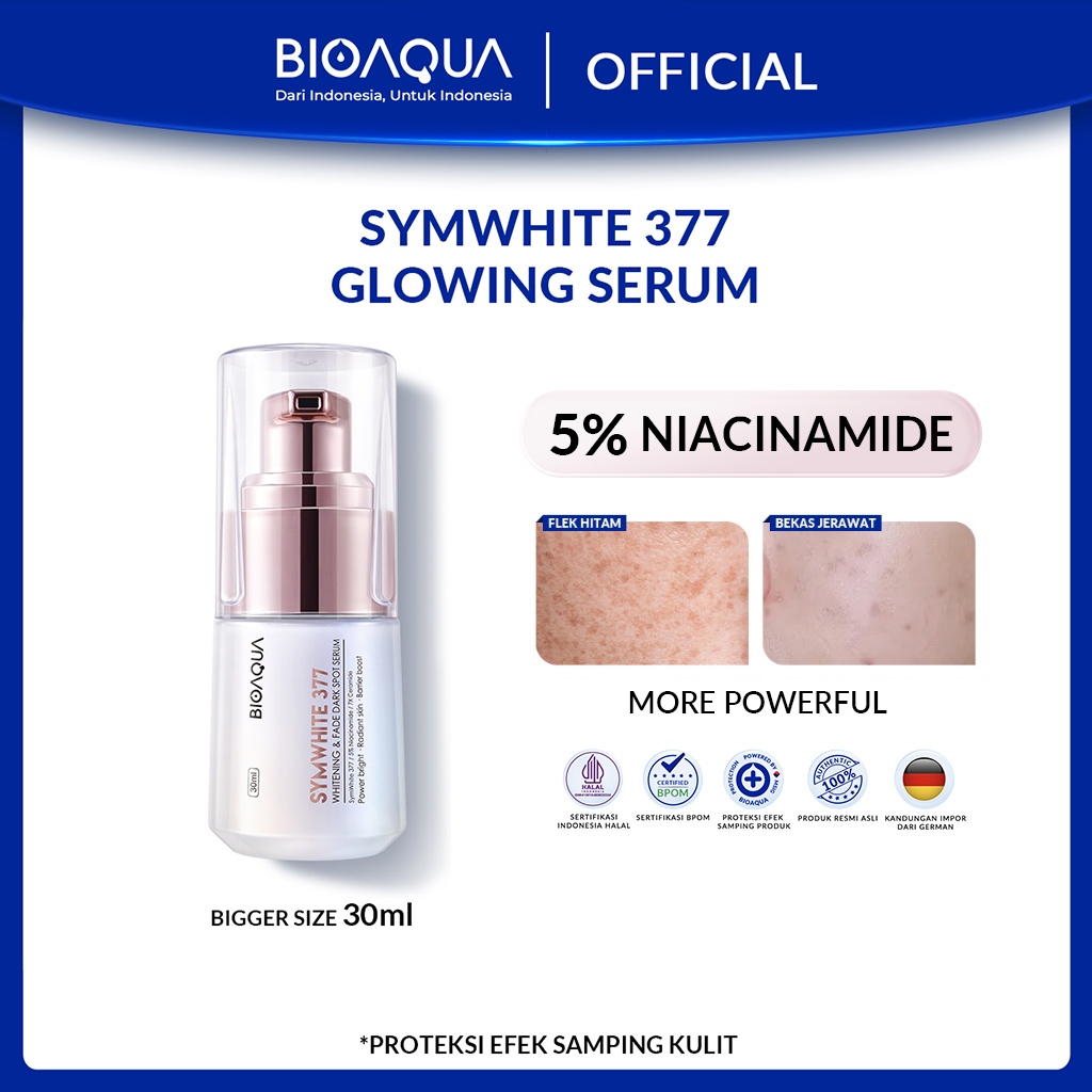 BIOAQUA SymWhite 377 Whitening & Fade Dark Spot Serum Flek Hitam Serum Wajah Glowing Pemutih Wajah 3