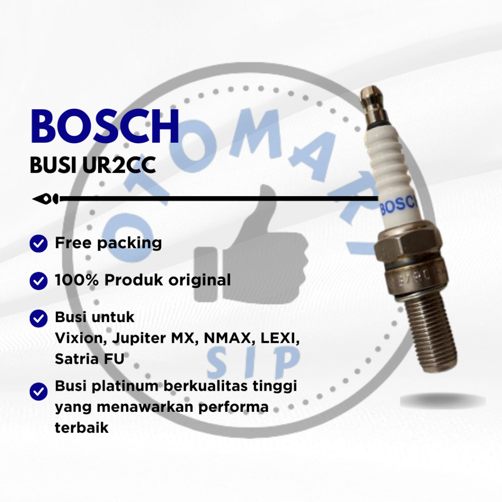 Busi Bosch UR2CC untuk motor Vixion Jupiter MX Nmax Lexi Satria FU (CR8E)