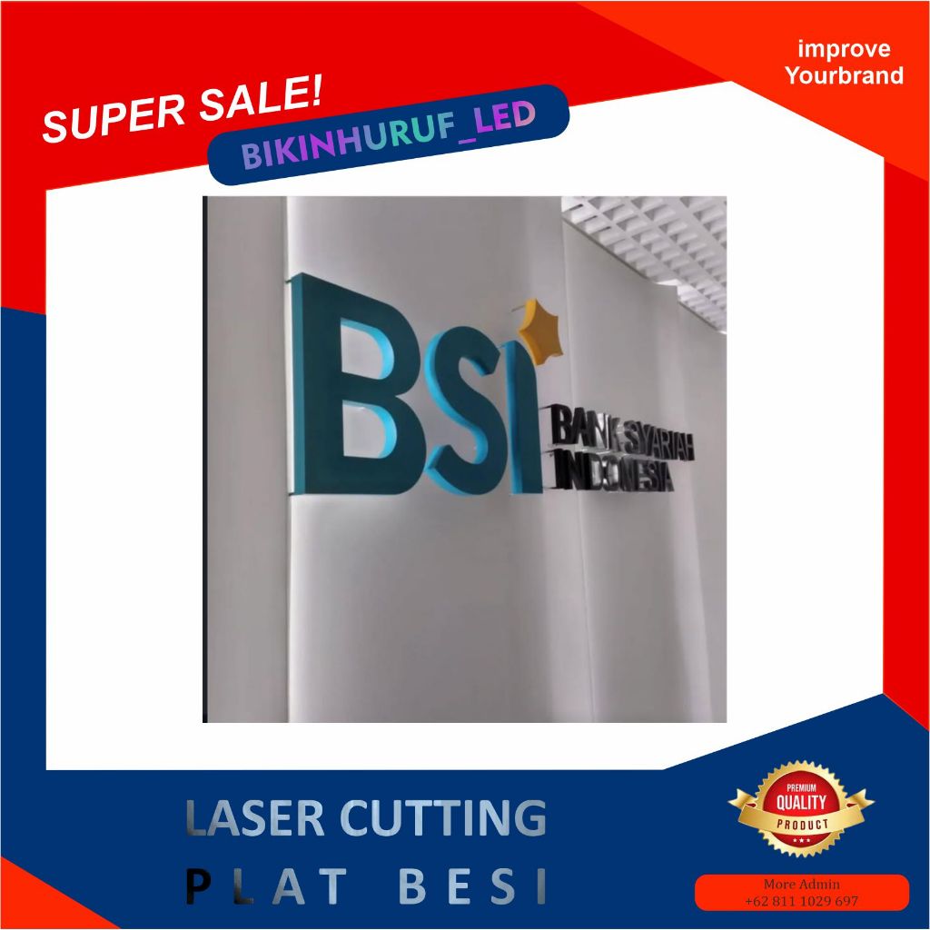 Huruf Timbul LED galvanis