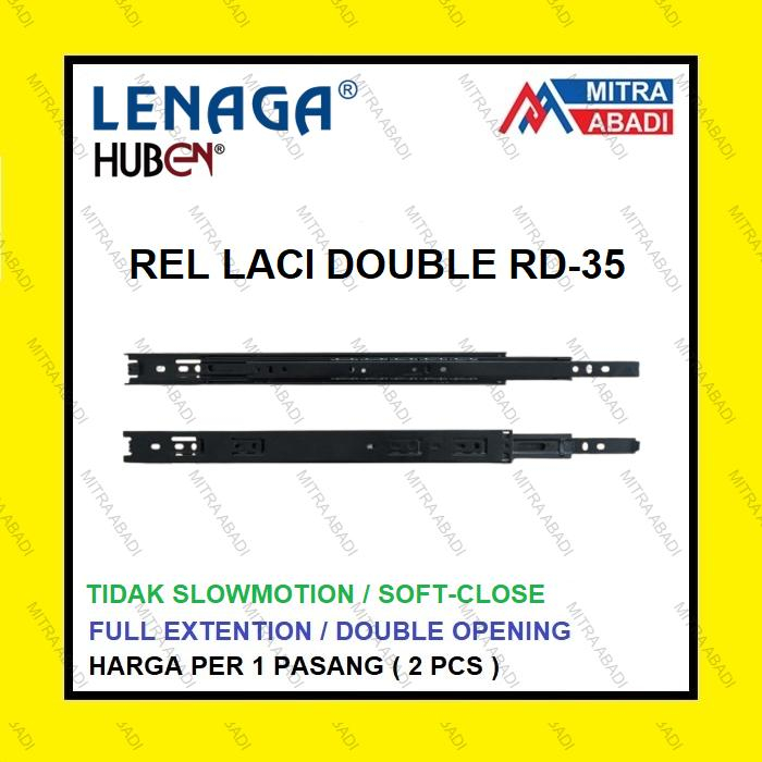 Rel Laci Double Track Full Extension LENAGA by HUBEN RD35 - 45 CM