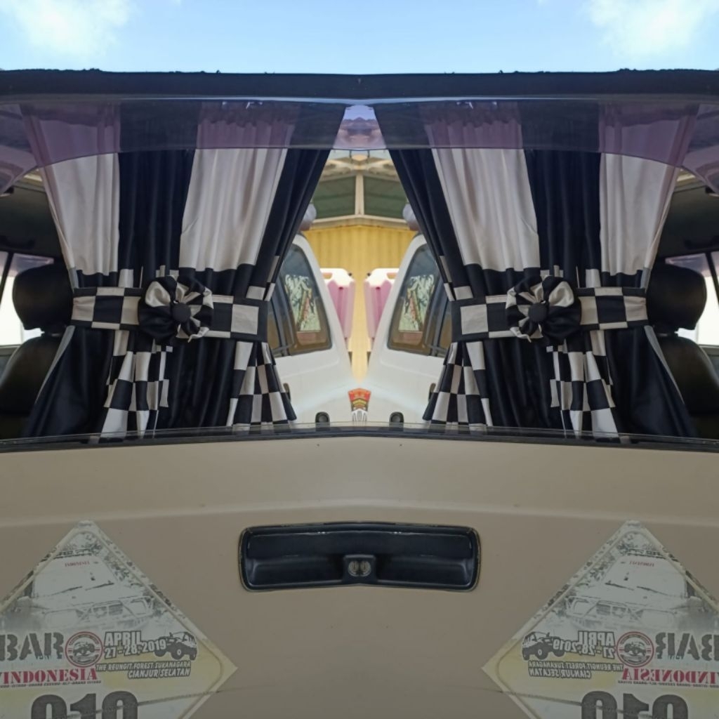 kain tirai mobil / tirai jendela mobil/aksesoris mobil/korden mobil/gorden mobil kaca samping/Tirai 