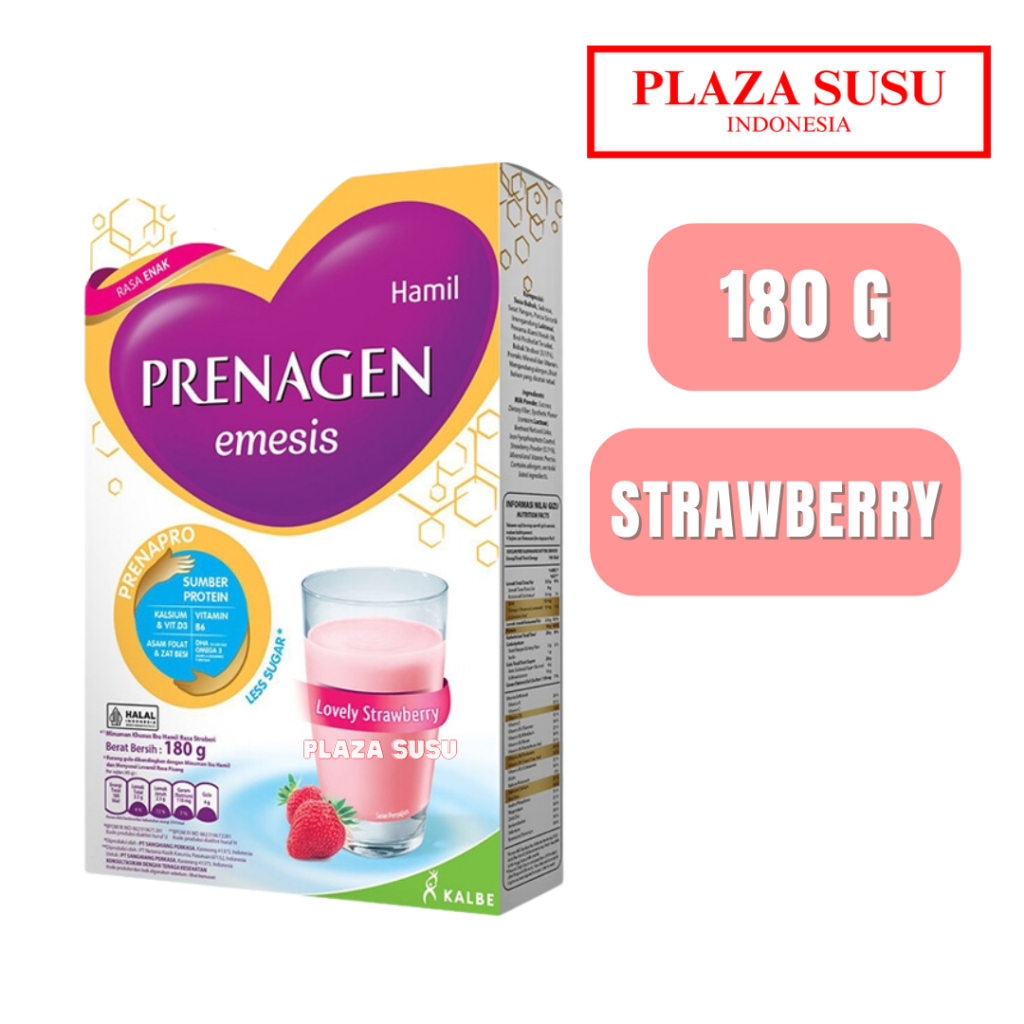 PRENAGEN EMESIS STRAWBERRY STROBERI 180 G SUSU MASA MUAL & MUNTAH