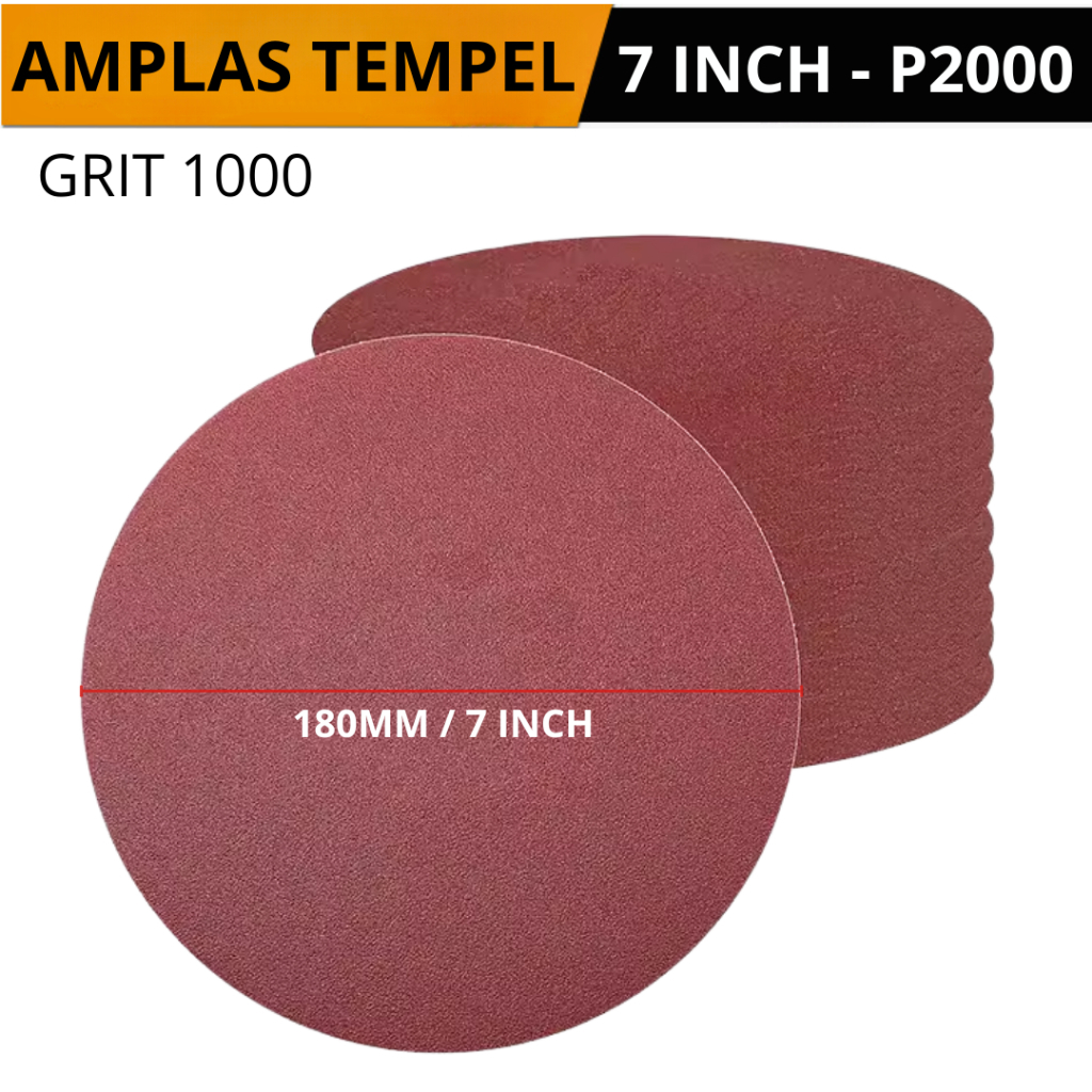 Amplas Bulat Tempel 7 Inch Amplas Poles - Grit 1000