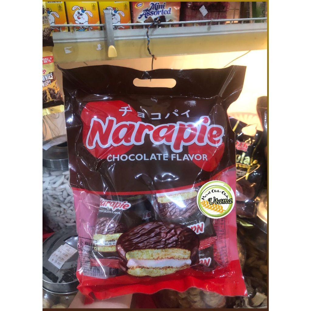 Naraya narapie Chocolate Flavour - naraya marshmallow pie - coklat pie - cocopie naraya - cokelat na