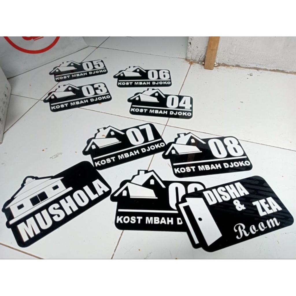 NOMOR RUMAH ACRILIC TIMBUL / NO RUMAH AKRILIK / NOMOR RUMAH AESTHETIC #TIMBUL 2 LAPIS