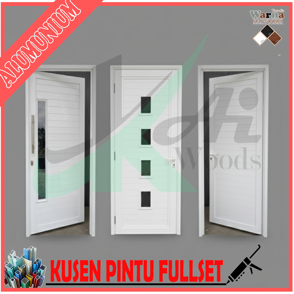 Kusen + Daun Pintu Alumunium Fullset Inkalum Kusen 4 inc