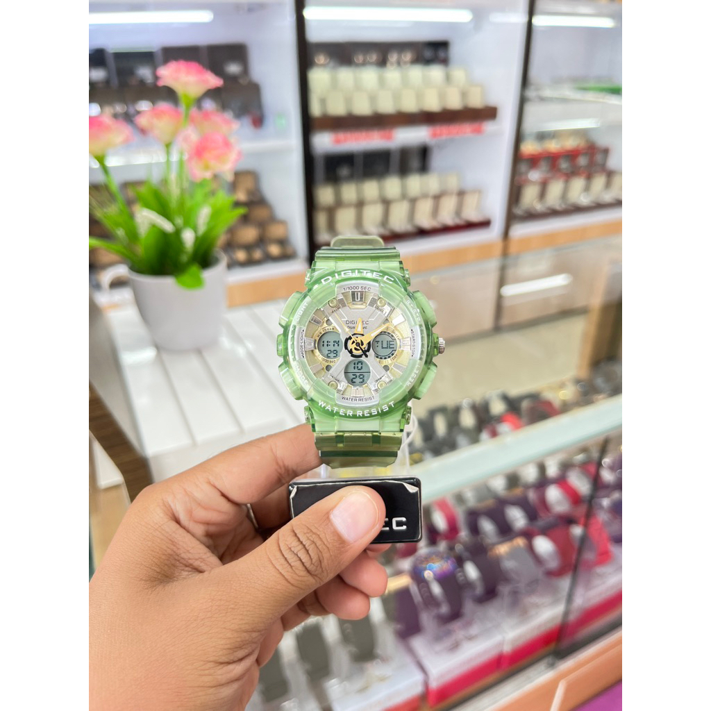 JAM TANGAN DIGITEC DUAL TIME TRANSPARAN