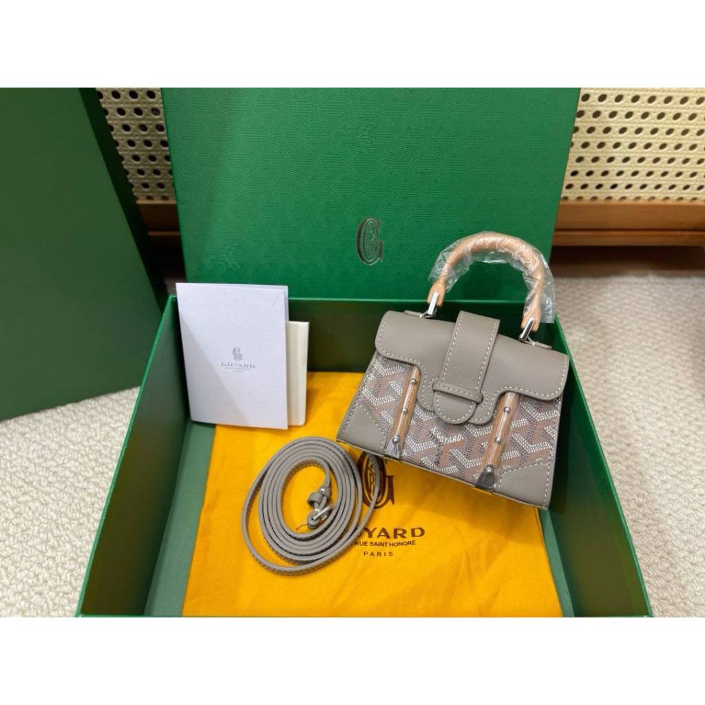 TAS WANITA NANO SAIGON STRUCTURE BAG IN CANVAS AND LEATHER