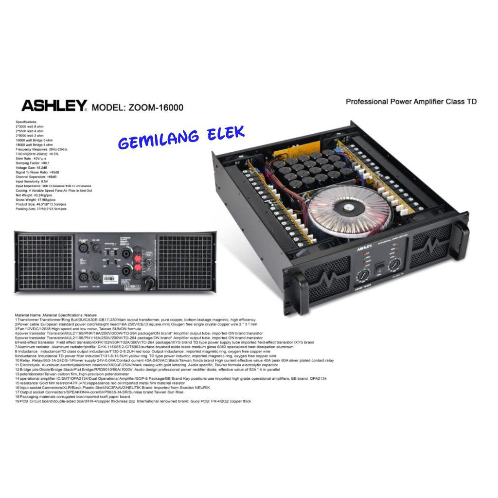 POWER ASHLEY ZOOM 16000 Class TD ORIGINAL