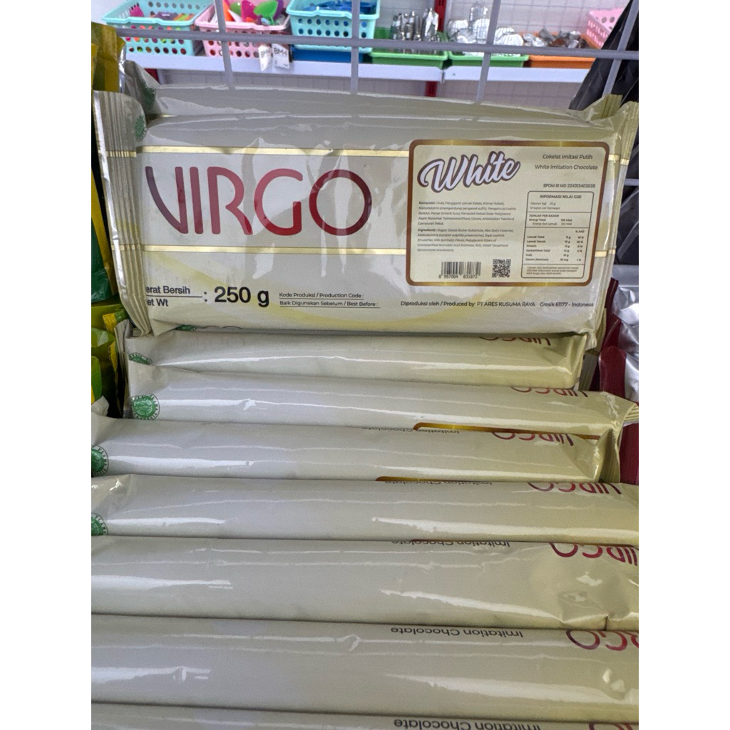 Virgo White Compound 250gr / Cokelat Batang Putih Susu