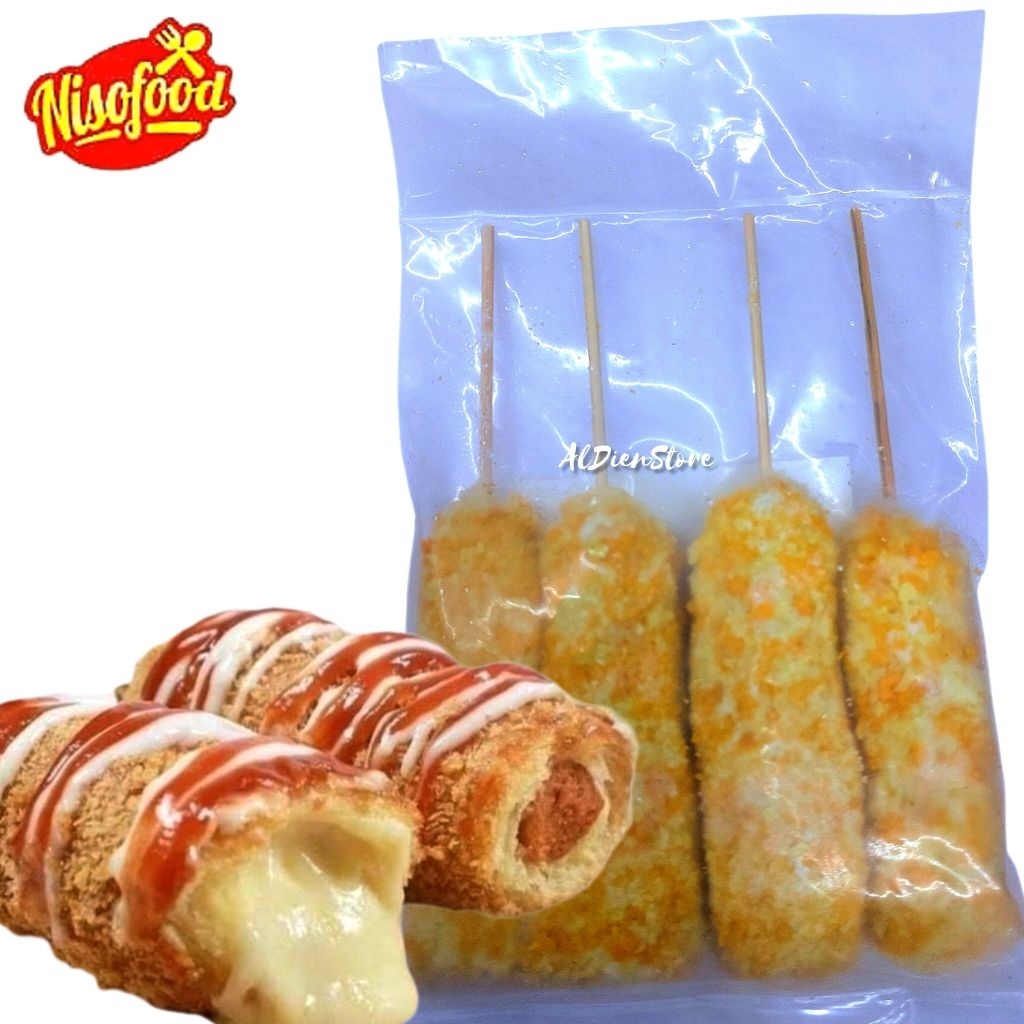 Corndog Mozzarella Premium Frozen 4 Pcs Nisa Food