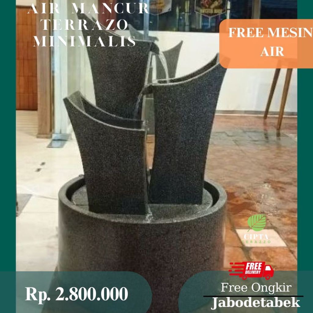 Air Mancur Terrazo Minimalis | Air Mancur Terrazo