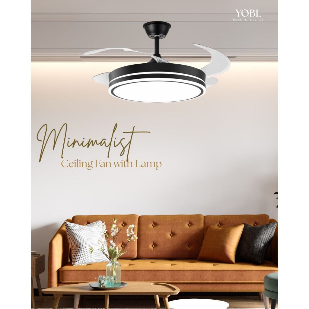 Lampu Hias Kipas Plafon LED Minimalis 52inch