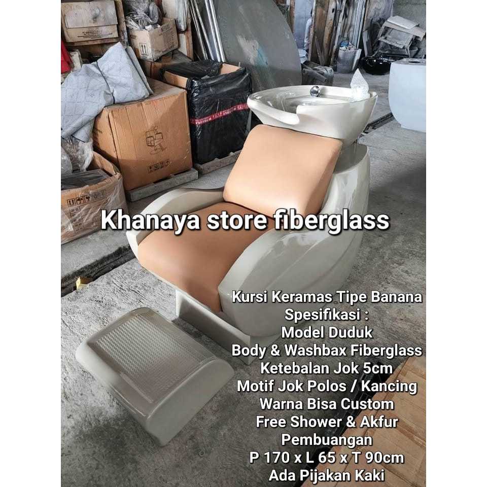 Kursi cuci rambut keramas/Tempat keramas tipe duduk/Kursi keramas modern/Washbak fiberglass baru