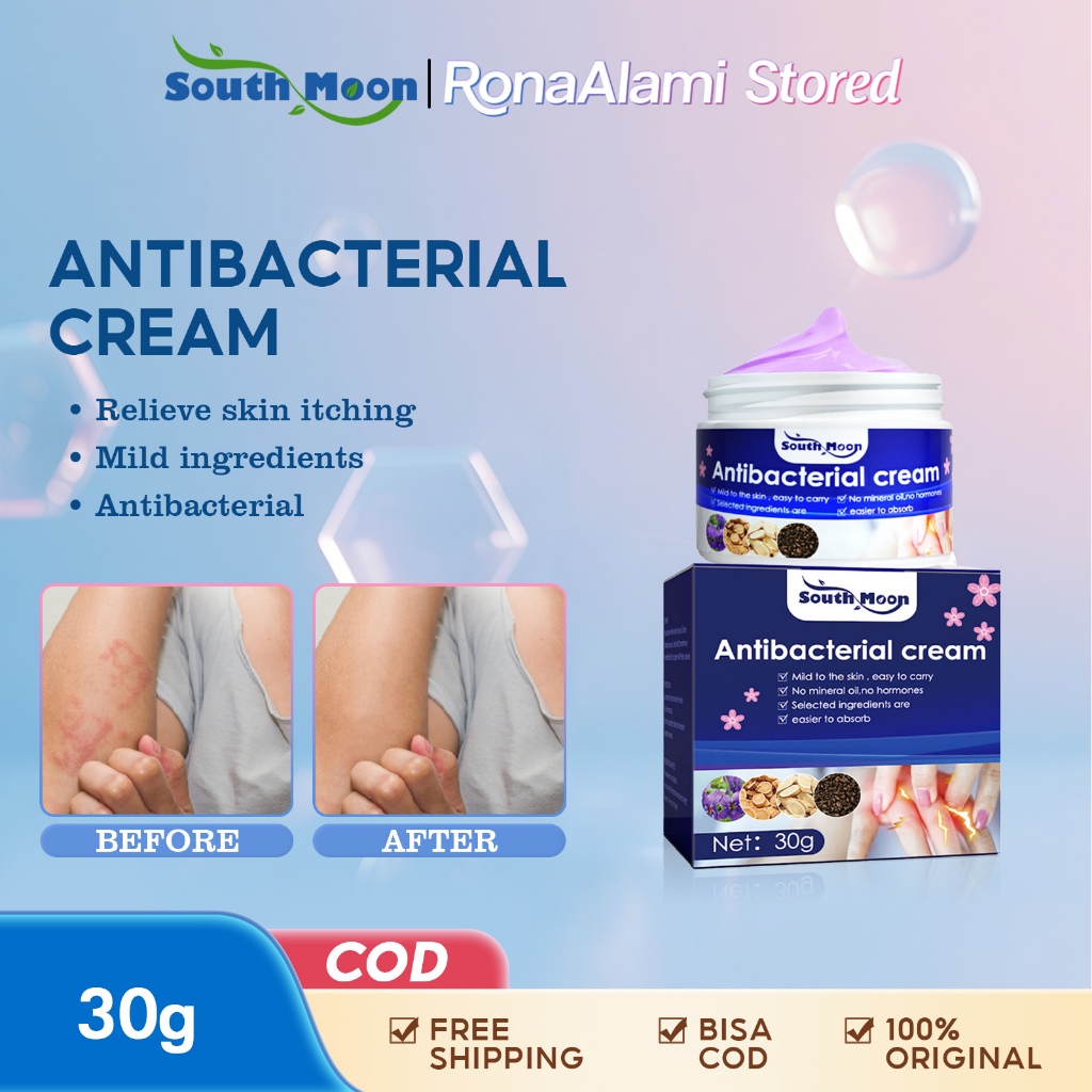 South Moon Antibacterial Cream 30g - Krim Gigitan Serangga Eczema Cream Krim Anti Jamur Digunakan Un
