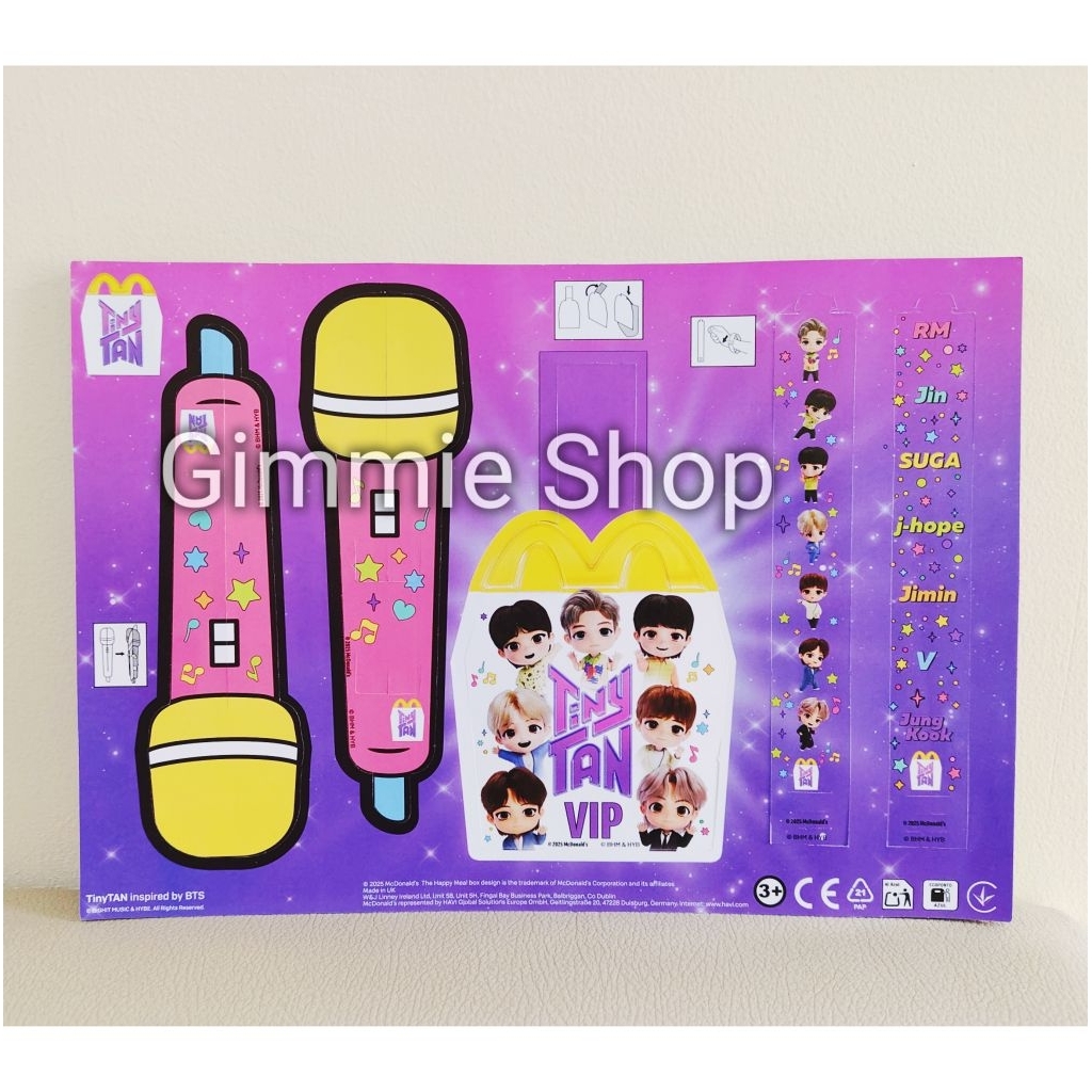 Happy Meal BTS TinyTan Tiny Tan BTS RM Jin Suga Jhope Jimin V Jungkook Throwback Encore Edition Mcdo