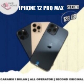 APPLE IPHONE 12 PRO MAX 128/256GB SECOND LIKE NEW FULLSET 100% MULUS-BERGARANSI 1BULAN ALL OPERATOR 