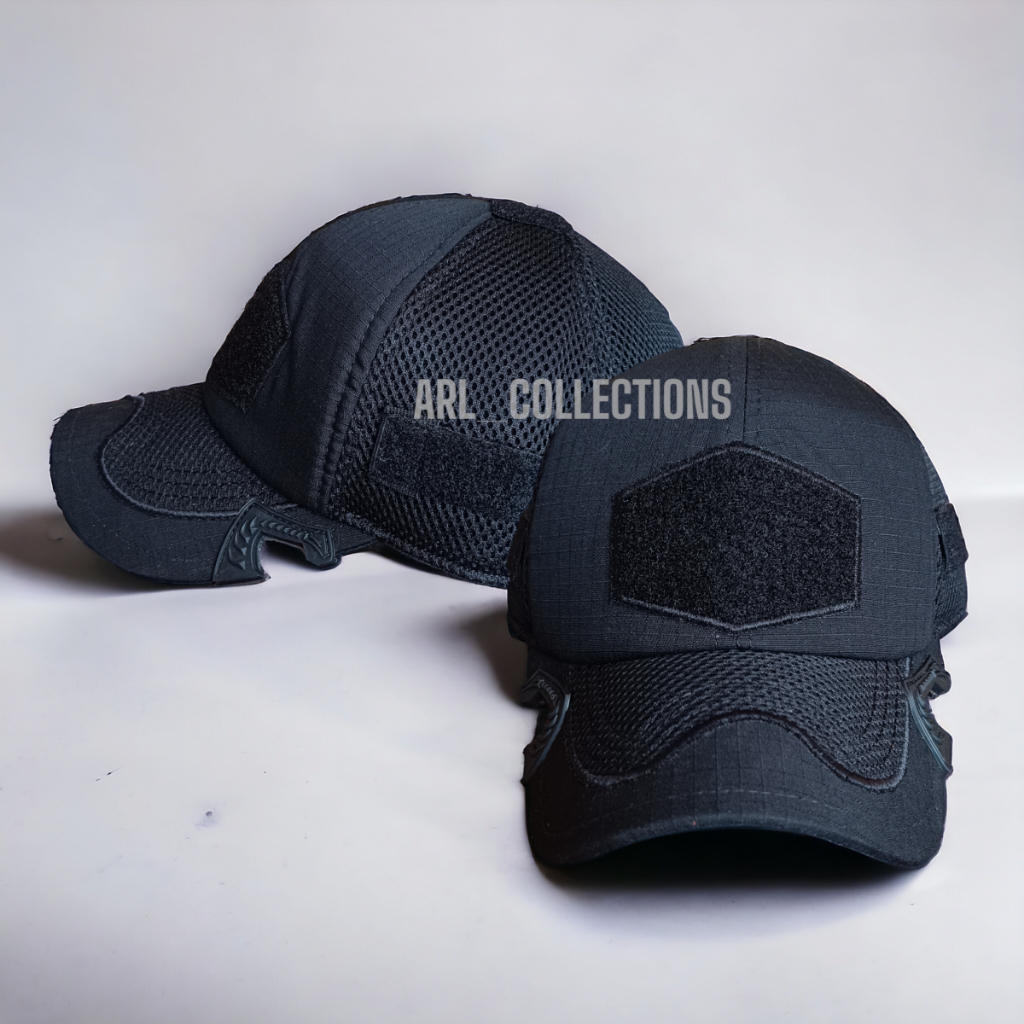 topi tactical coak hitam ripstop combinasi double mess jaring new produk baseball caps