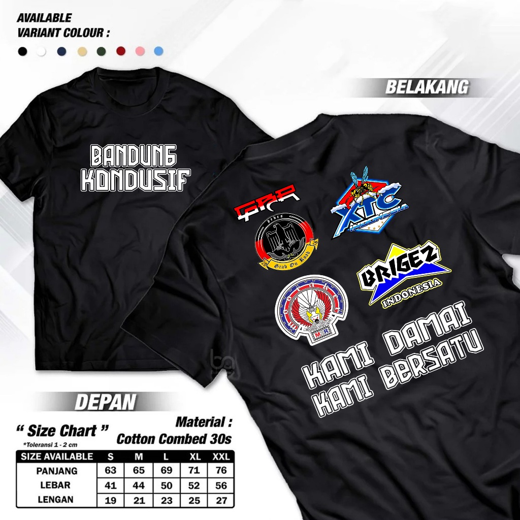 KAOS BRIGEZ GARUDA / MOONRAKER BANDUNG Combed 30s