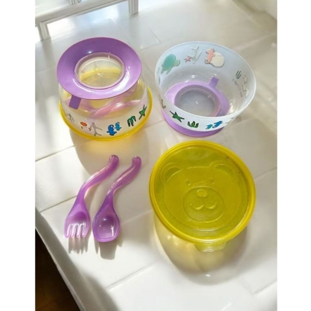 Set Alat Makan Bayi / Mangkok Bayi / Peralatan MPASI Bayi / Peralatan Makan Bayi