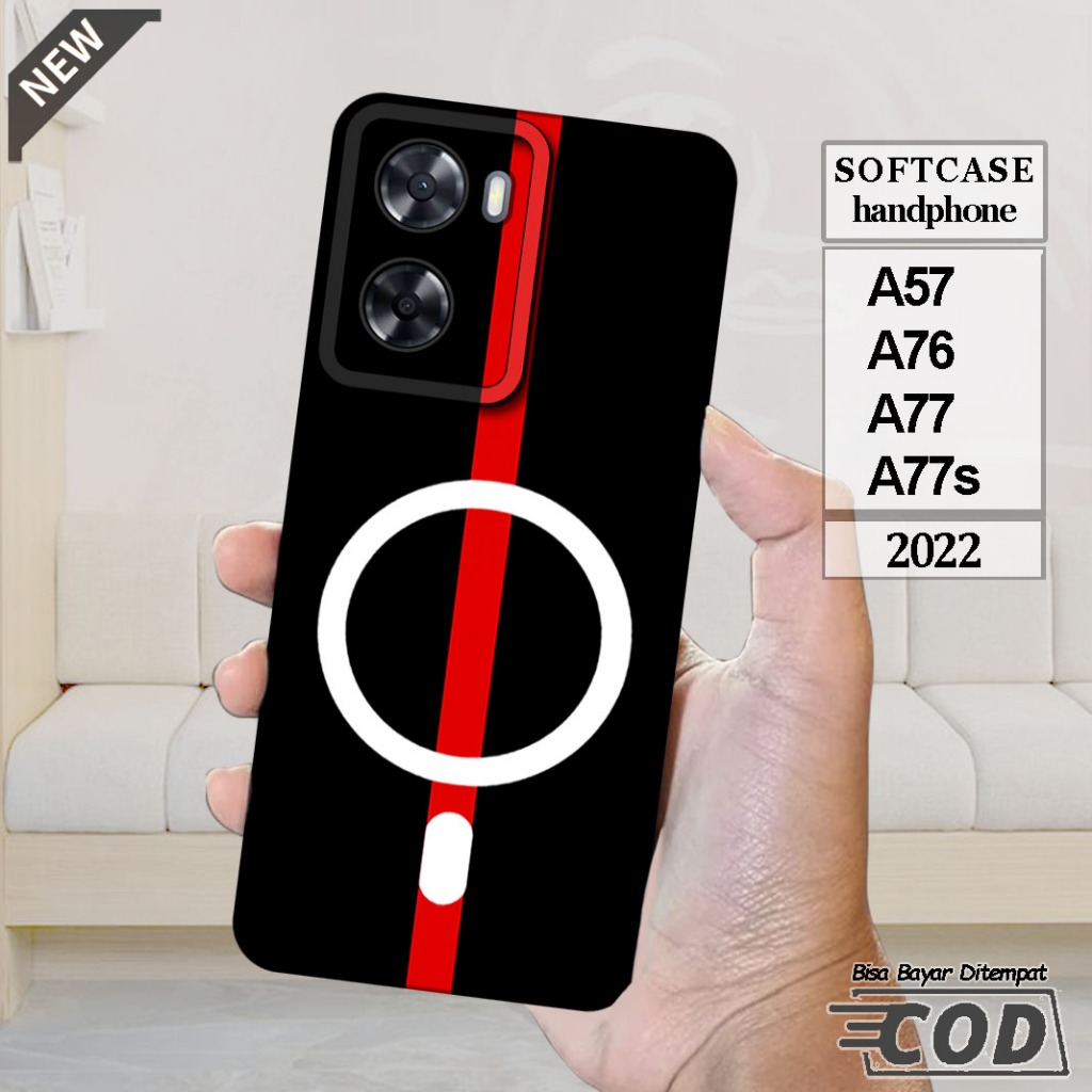 Case OPPO A57 _OPPO A76 _OPPO A77 _OPPO A77s  -Casing Silikon  hitam bening lentur elastis keren