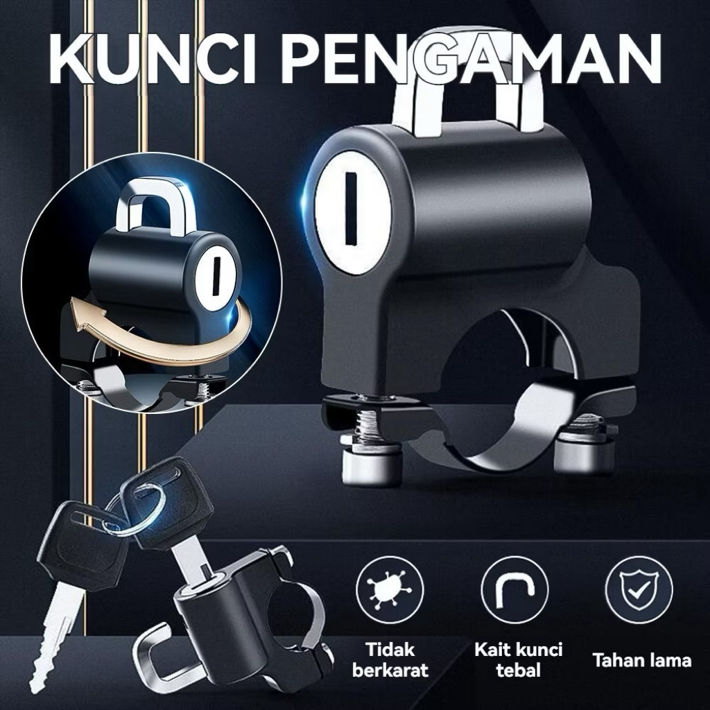 Gembok Helm Anti Maling Kunci Helm Motor Anti Kunci Pengaman Helm Motor Helm Motor Anda Dengan Gembo