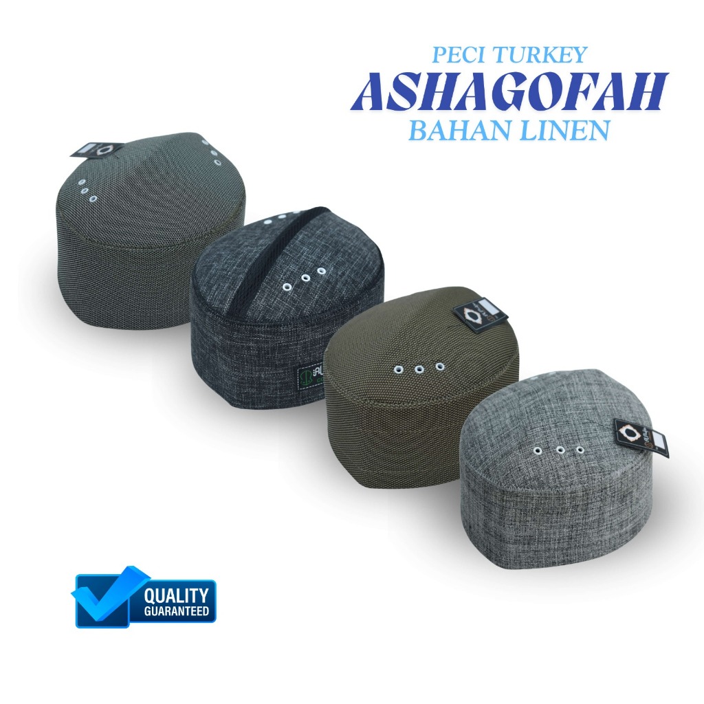 Peci Assagofah Turki Bahan Linen Peci Sholat Bagus