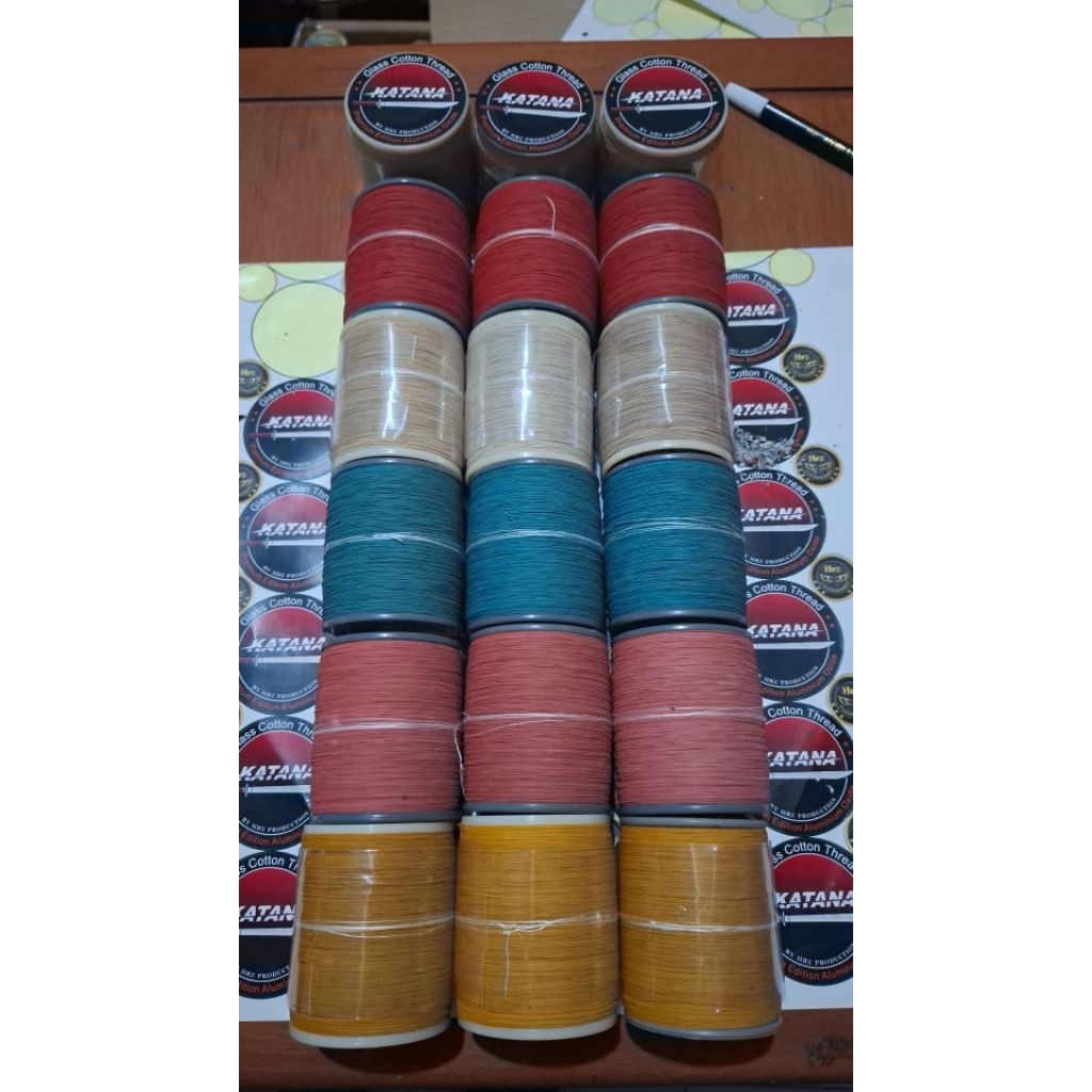 GELASAN KATUN KATANA SUPER QUALITY SILICON CRYSTAL SIZE 50/2'CORE.2000'YARD/SATUAN