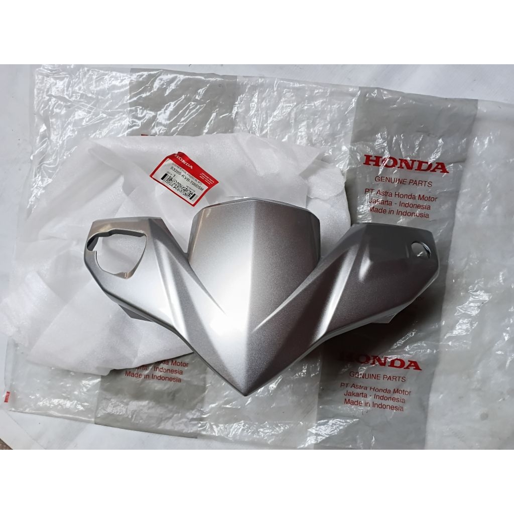 Batok Cover stang Honda VARIO 110 TECHNO CBS Silver Original baru AHM 53205-KVB-T00DSM