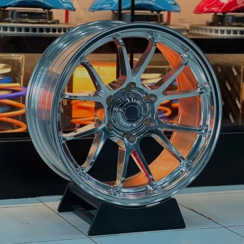 velg racing ring 18 JF LUXURY NF HIGH POLISH FLOW FORMING R18 velg mobil Fortuner hilux Ford ranger 