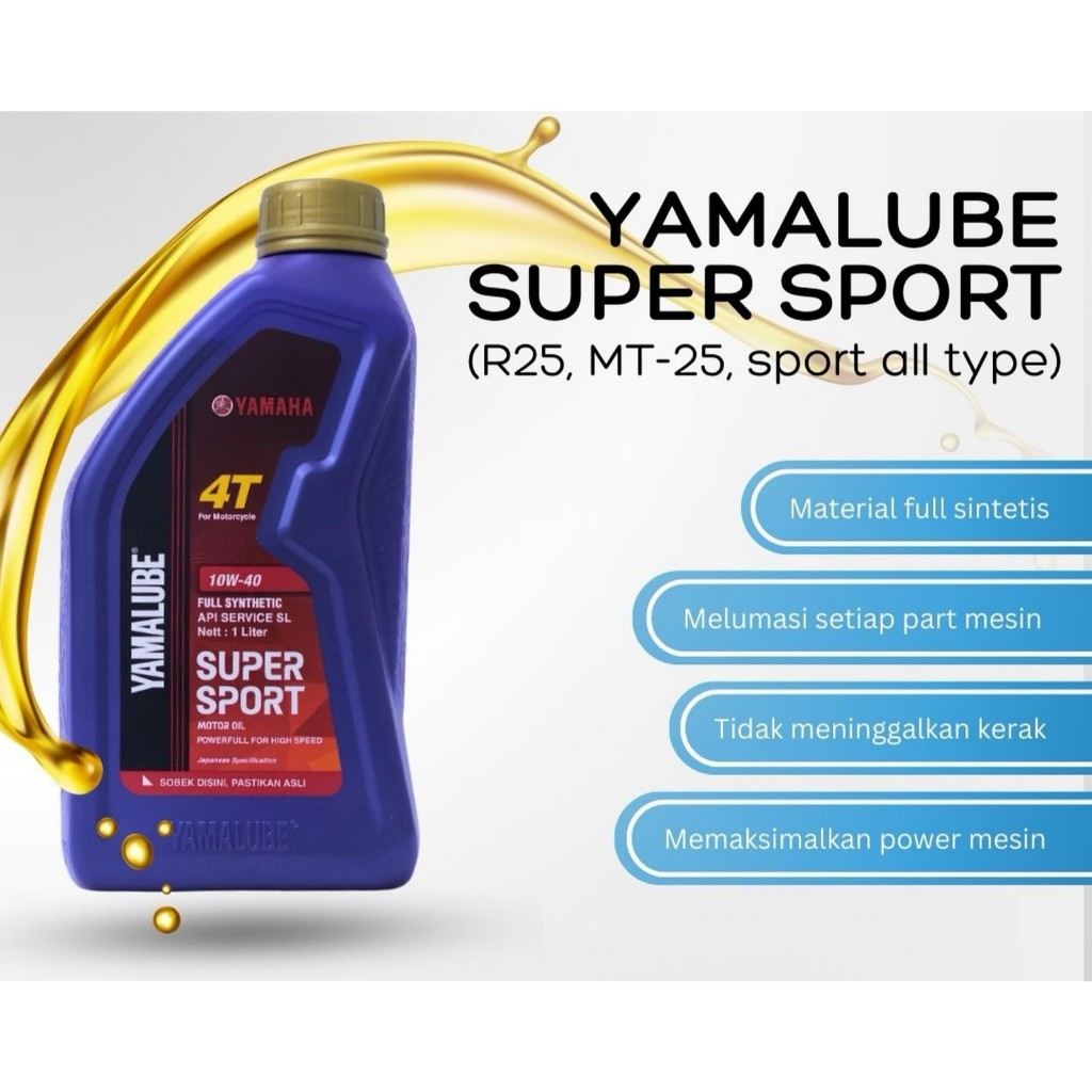 ORI 100% OLI MESIN YAMALUBE SUPER SPORT ( 1 LITER)