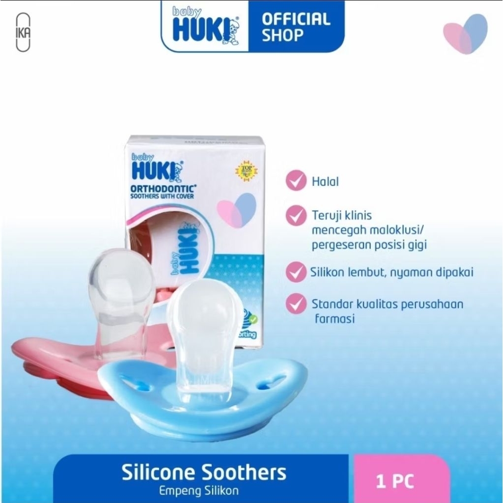 Huki Empeng Baby Silicone isi 1 / empeng bayi / empeng huki