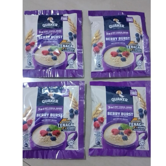 1 SACHET QUAKER OAT CEREAL DRINK BERRY BURST FLAVOR