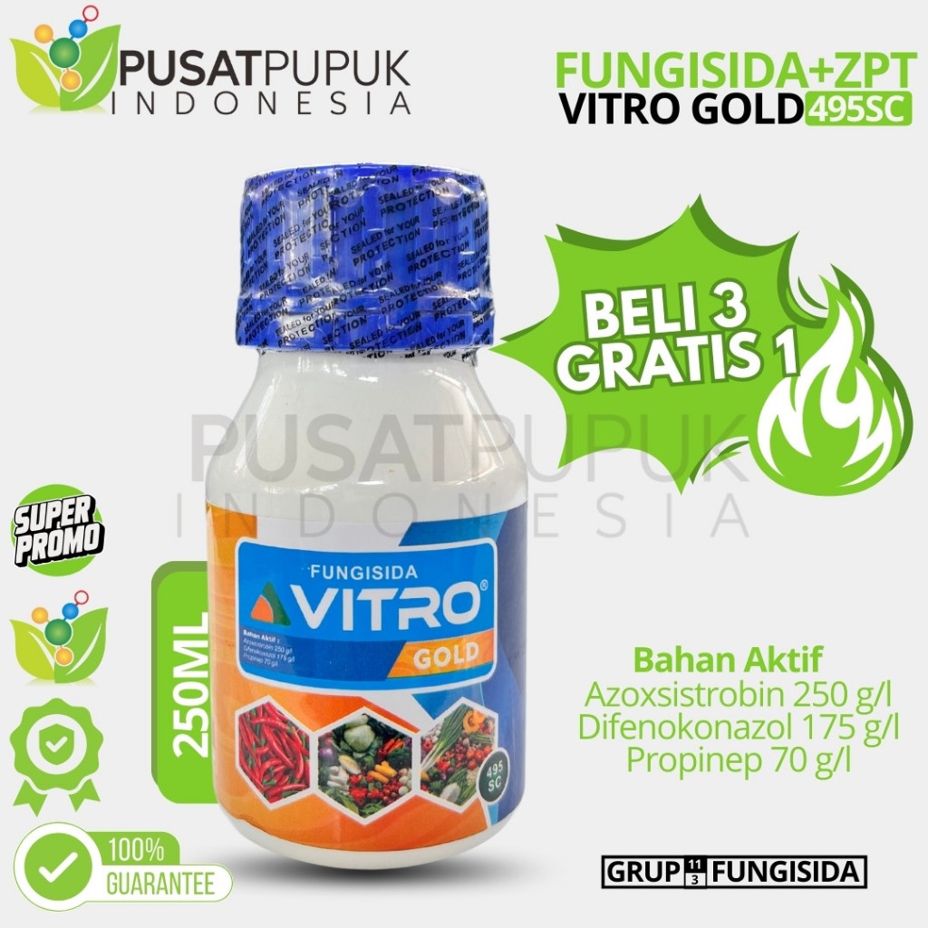 Fungisida VITRO GOLD 495SC Formula Baru Kendalikan Hama Jamur Tanaman