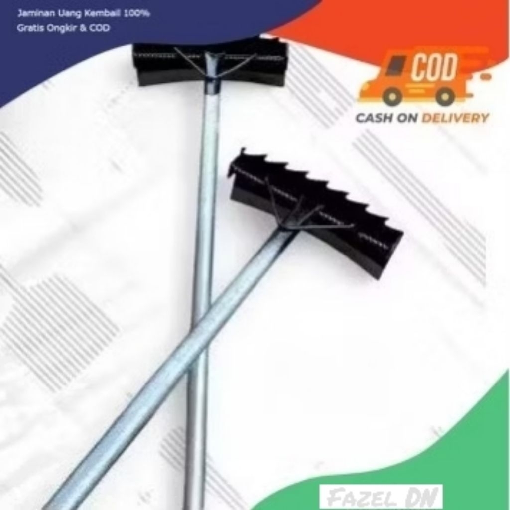 Cangkul Rumput Liar/ Cangkul Gulma Gagang Pipa Galvanis 2 in 1 - Mudah Dipakai, Praktis, dan Efisien