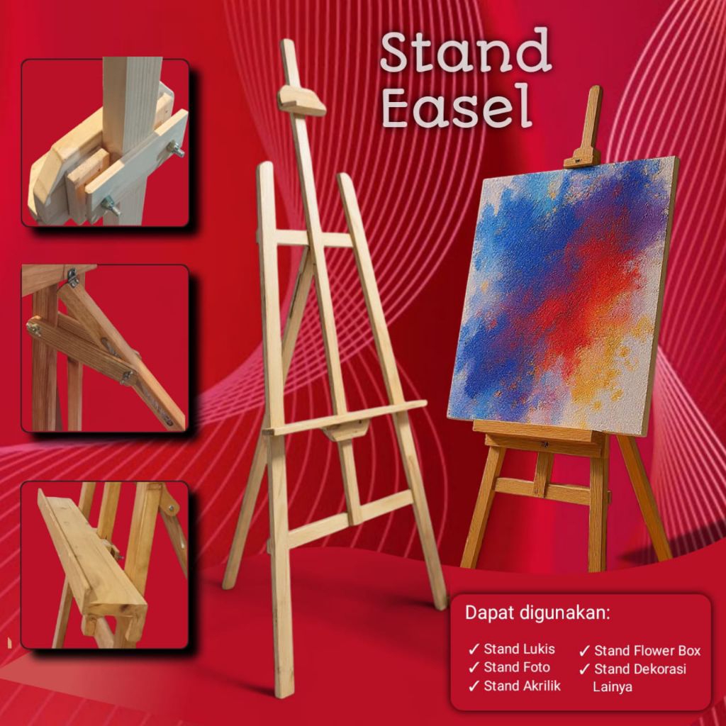 wooden standing easel