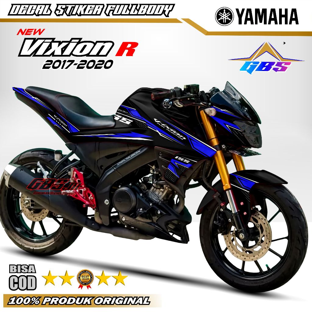 (Terbaru) Decal Vixion R Full Body Stiker Decal All New Vixion R 2017 2018 2019 2020 Fullbody Racing