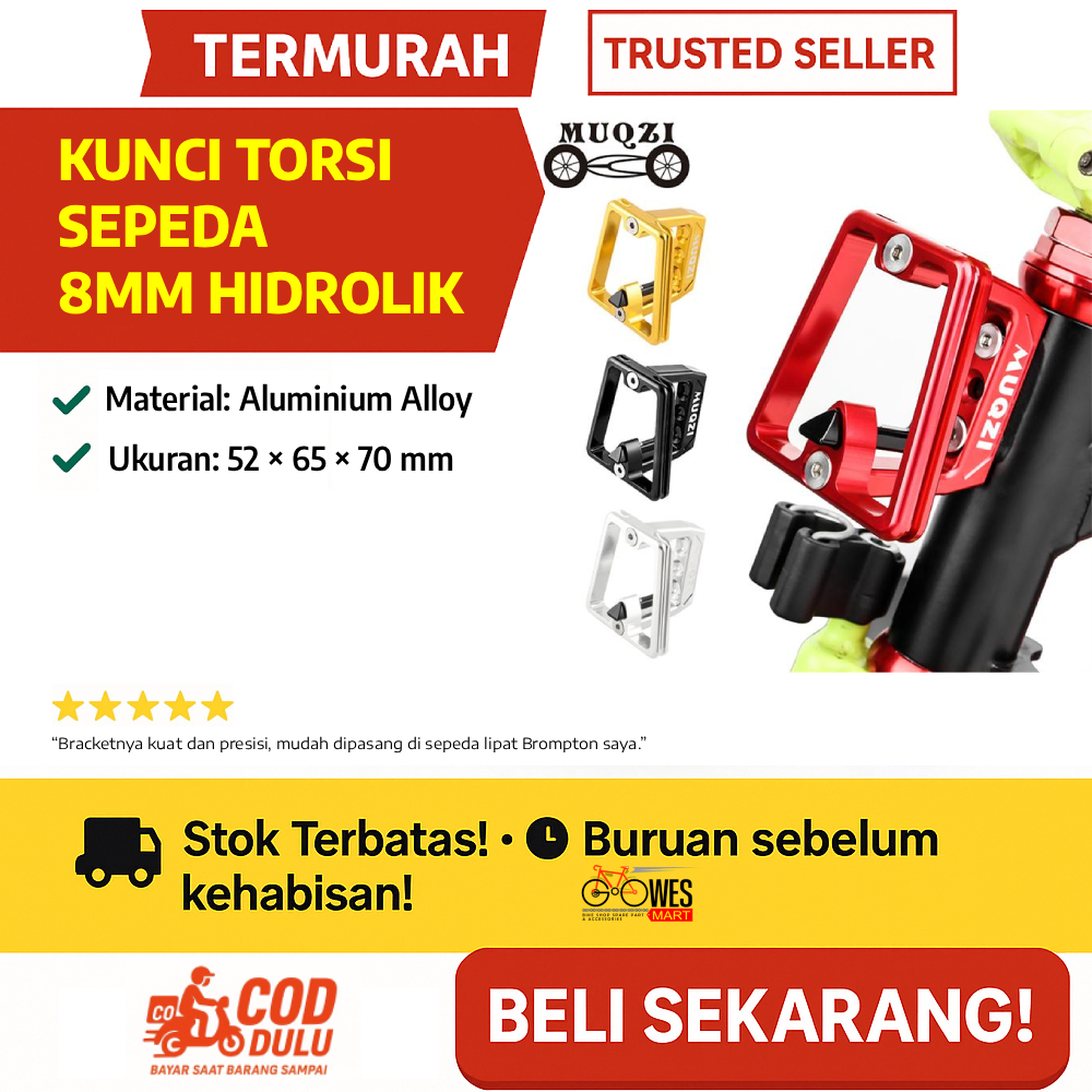 MUQZI Bracket Depan Sepeda Lipat Aluminium Mount Adapter Tas Brompton Dahon Carrier Block