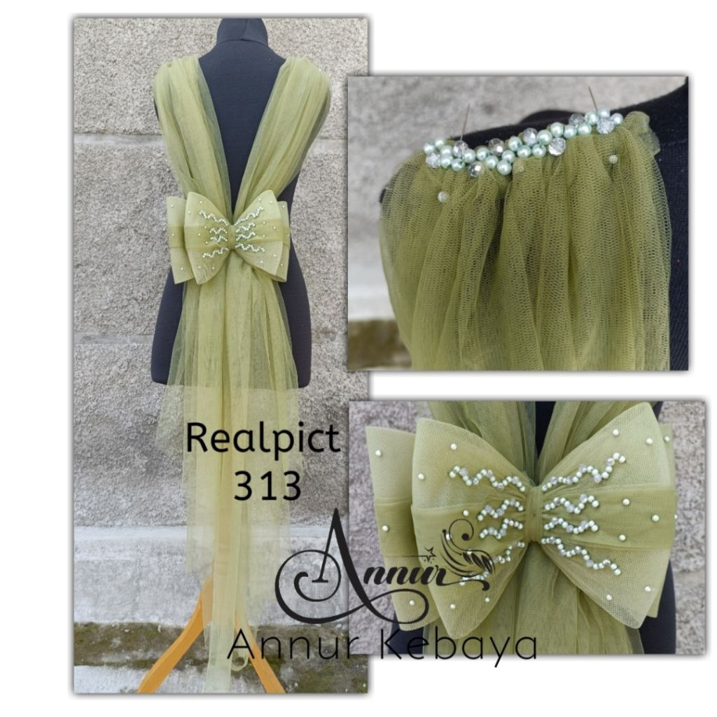 REALPICT 313 variasi kebaya hiasan kebaya hiasan bahu selendang kebaya pita